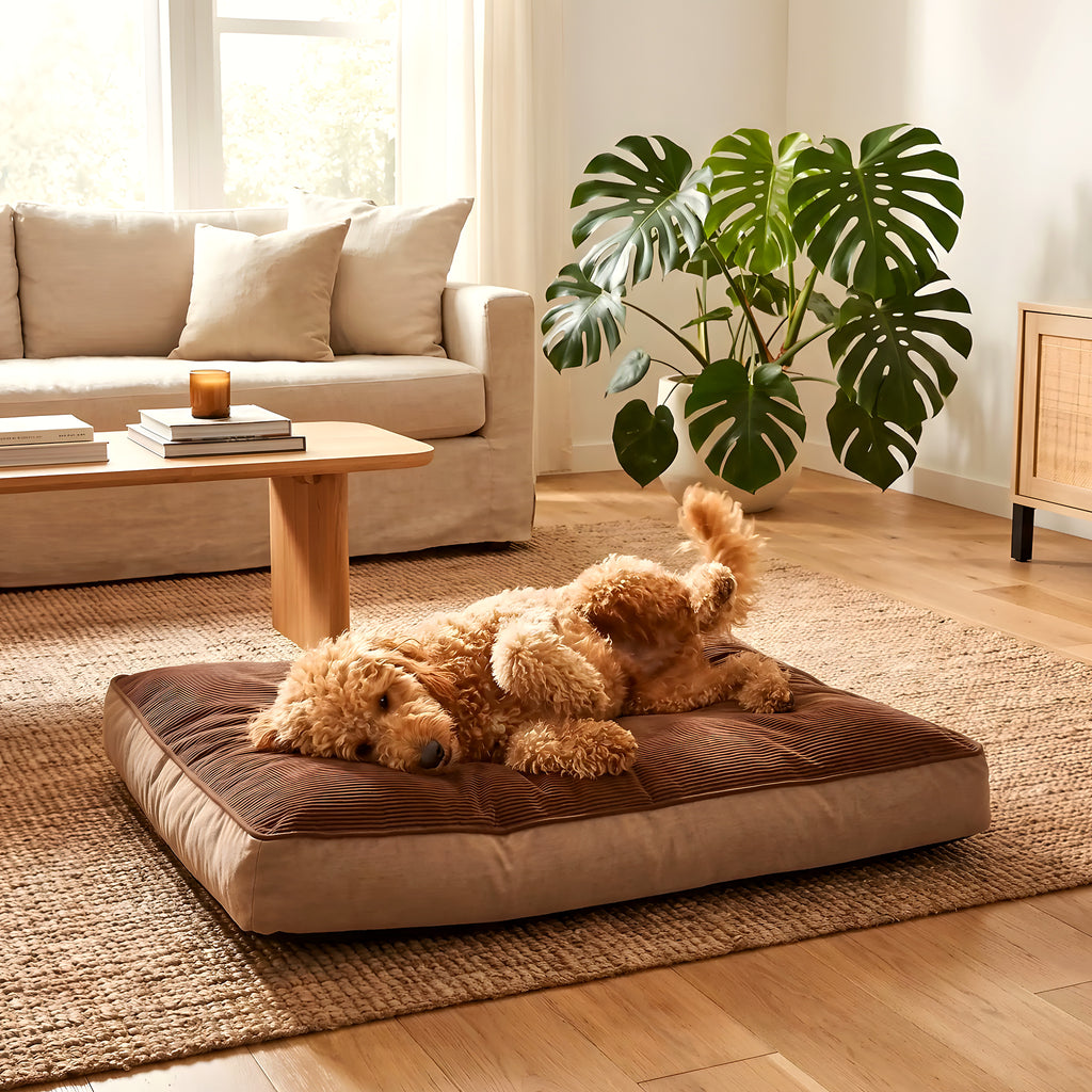Coussin XXL en velours côtelé pour chien