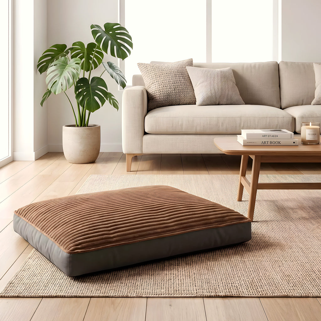 Coussin XXL en velours côtelé pour chien