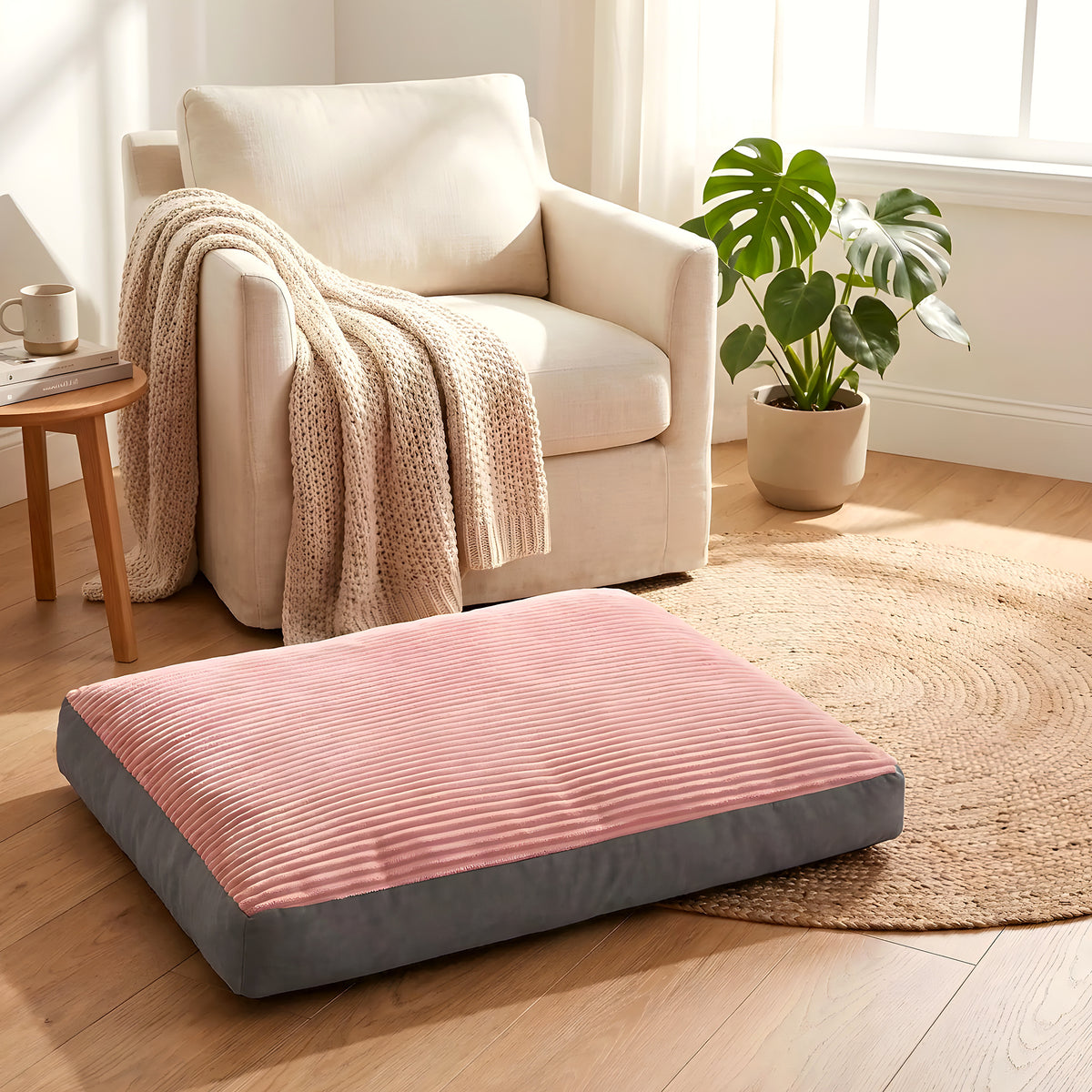 Coussin XXL en velours côtelé pour chien