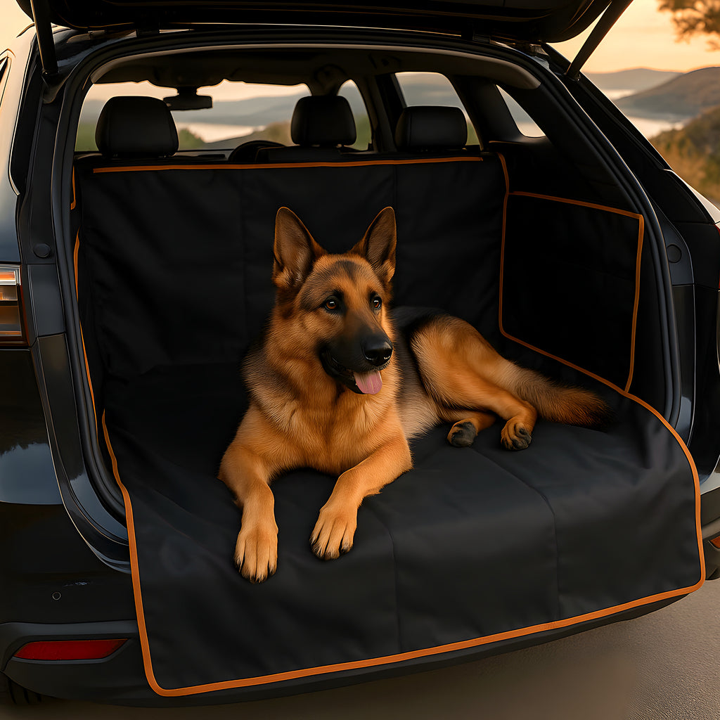 Couverture de coffre imperméable noire pour chien