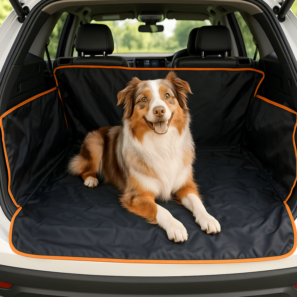Couverture de coffre imperméable noire pour chien