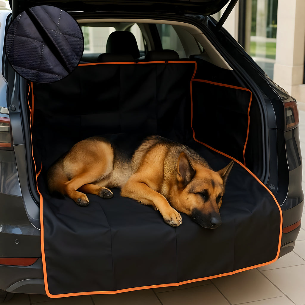 Couverture de coffre imperméable noire pour chien