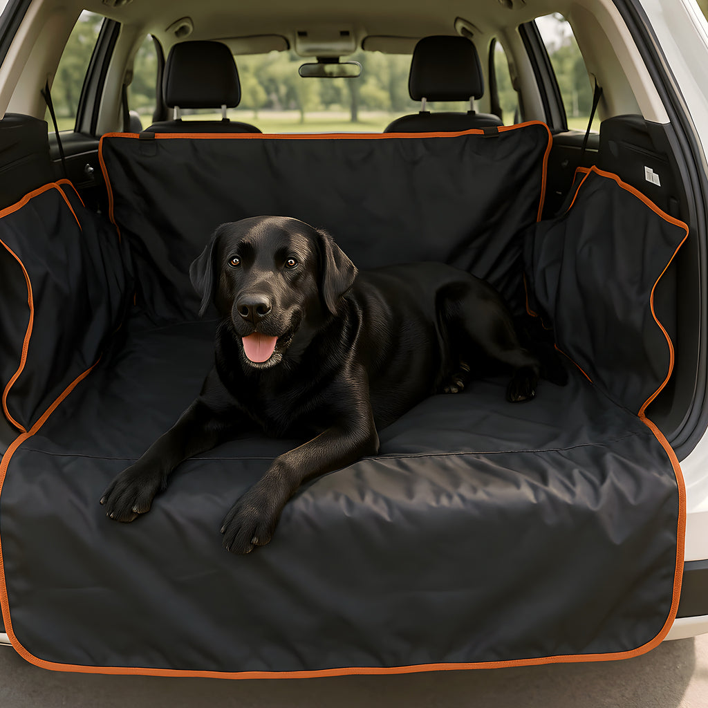 Couverture de coffre imperméable noire pour chien