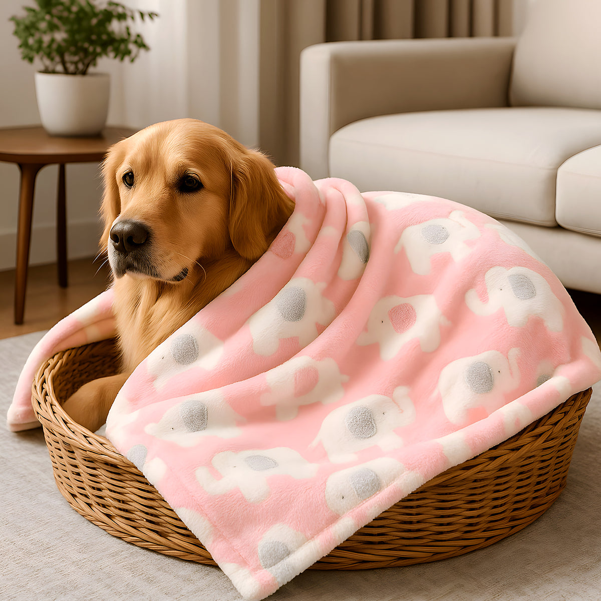 Couverture en velours anti-poils pour chien, 3 coloris