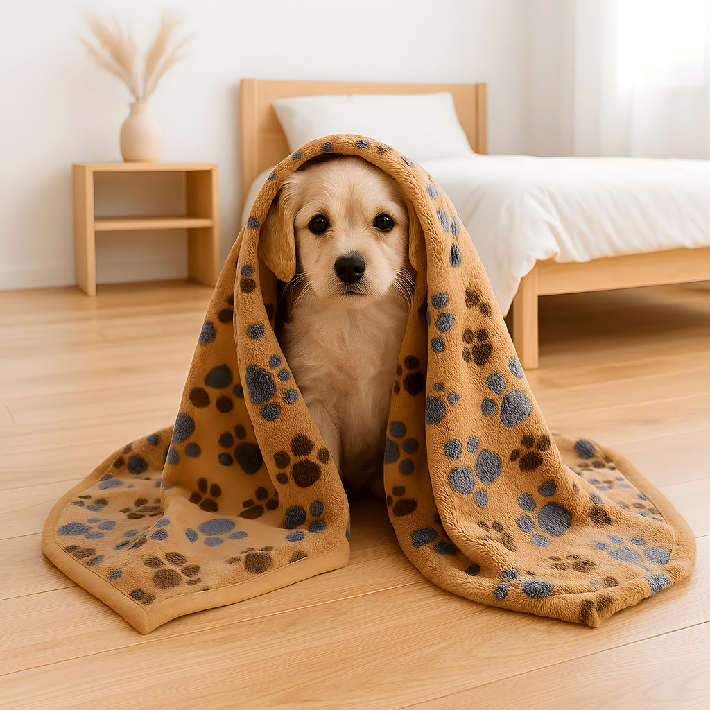 Couvertures polaire corail imperméables pour chien, lot de 2
