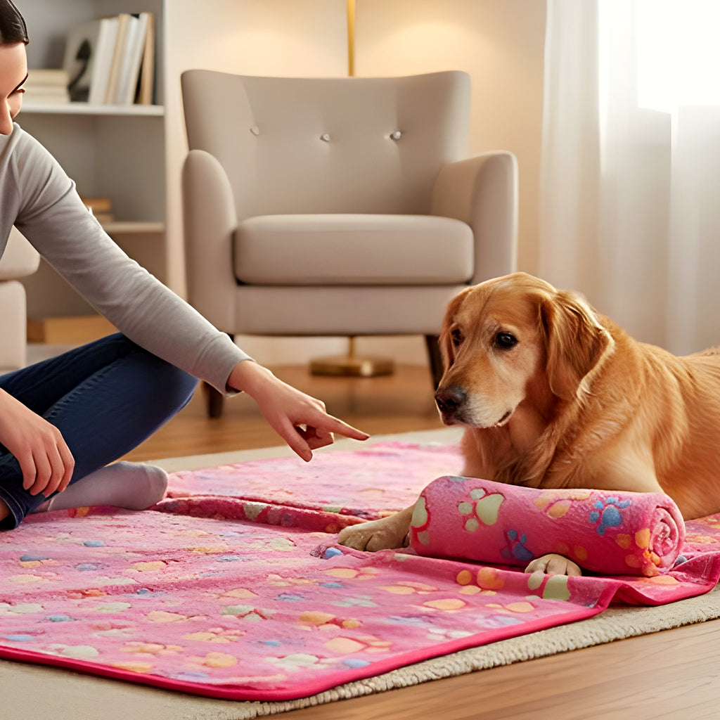 Couvertures polaire corail imperméables pour chien, lot de 2