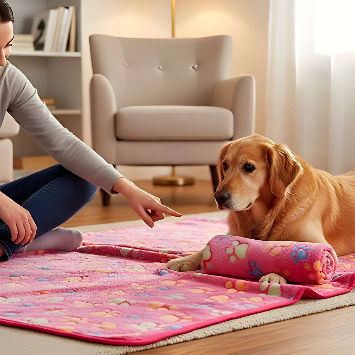 Couvertures polaire corail imperméables pour chien, lot de 2