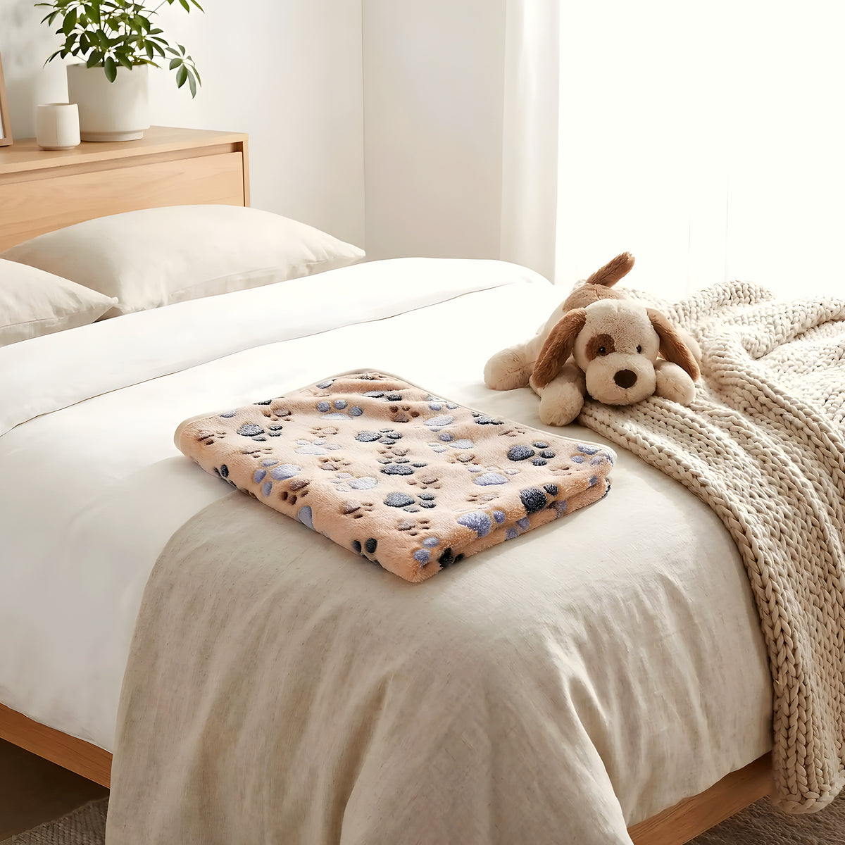 Couvertures polaire corail imperméables pour chien, lot de 2