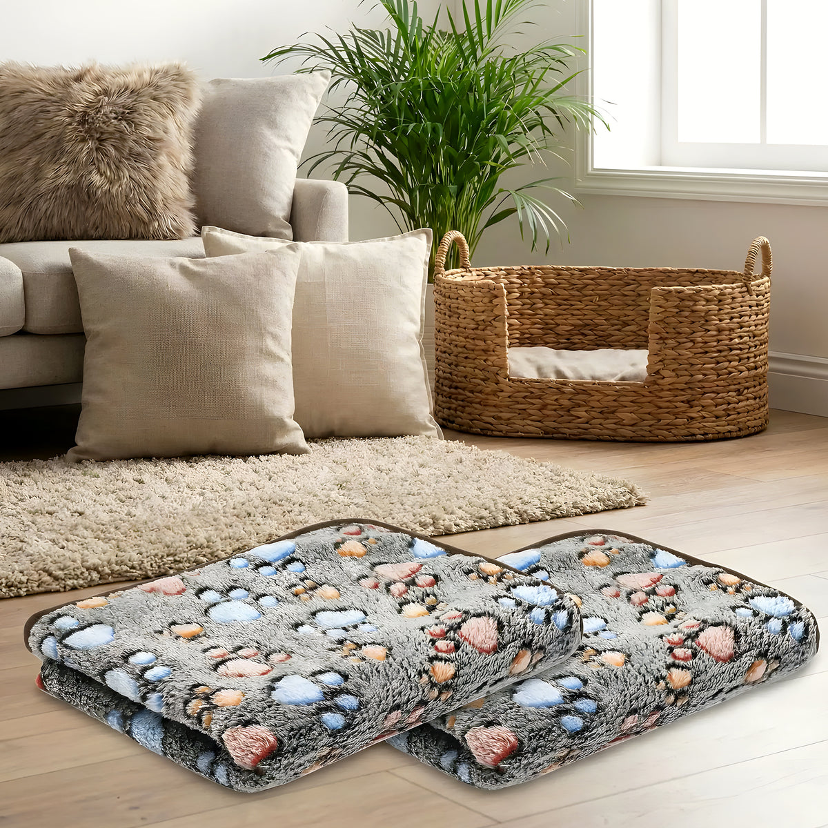 Couvertures polaires pour chien, lot de 2