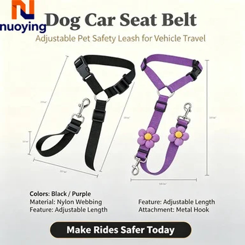 Ceinture De Sécurité Pour Chien Dans La Voiture, Laisse De Sécurité Pour Animaux De Compagnie En Voyage, Cadeau De Noël Pour Animaux De Compagnie