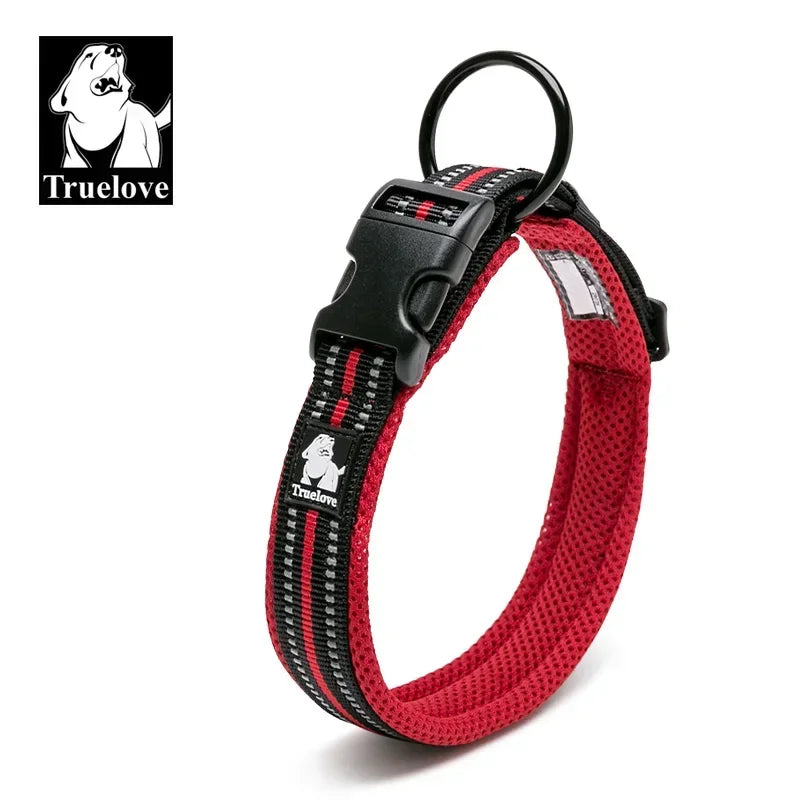 Collier Pour Chien  Réglable En Maille Rembourrée, Collier Pour Chien En Nylon Réfléchissant 3M, Durable Et Résistant Pour Toutes Les Races, Toutes Les Saisons, 8 Tailles