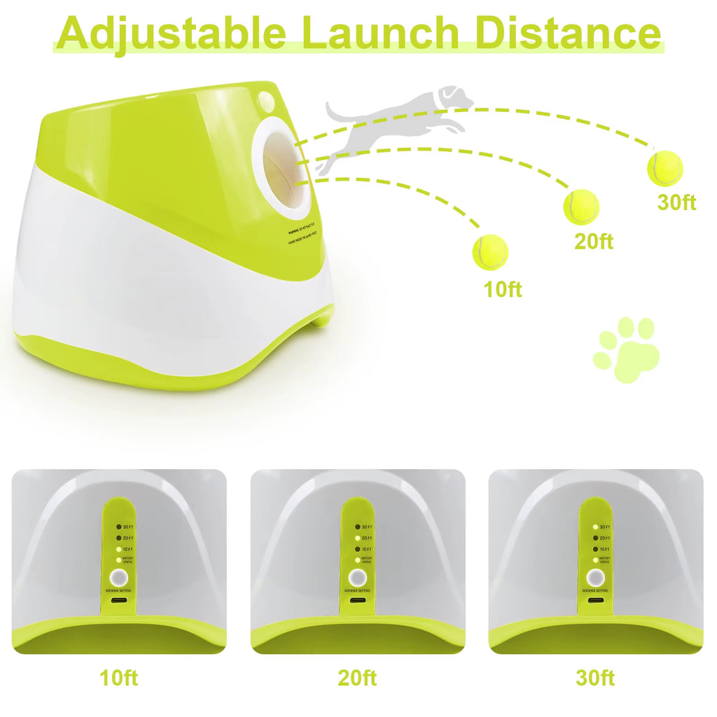Lanceur De Tennis Automatique Pour Animaux De Compagnie, Jouets Pour Chiens, Jouet De Chasse Pour Chiens, Flipper, Lancer Coule Amusant, Catapulte Aste Avec 3 Balles