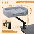 Lit De Bureau Pour Chat, 360 ° Support De Lit Rotatif Pour Chat D'Intérieur, Panier Réglable Pour Chat, Hamac Pour Table, Lit Pour Chat Doux Pour Bureau