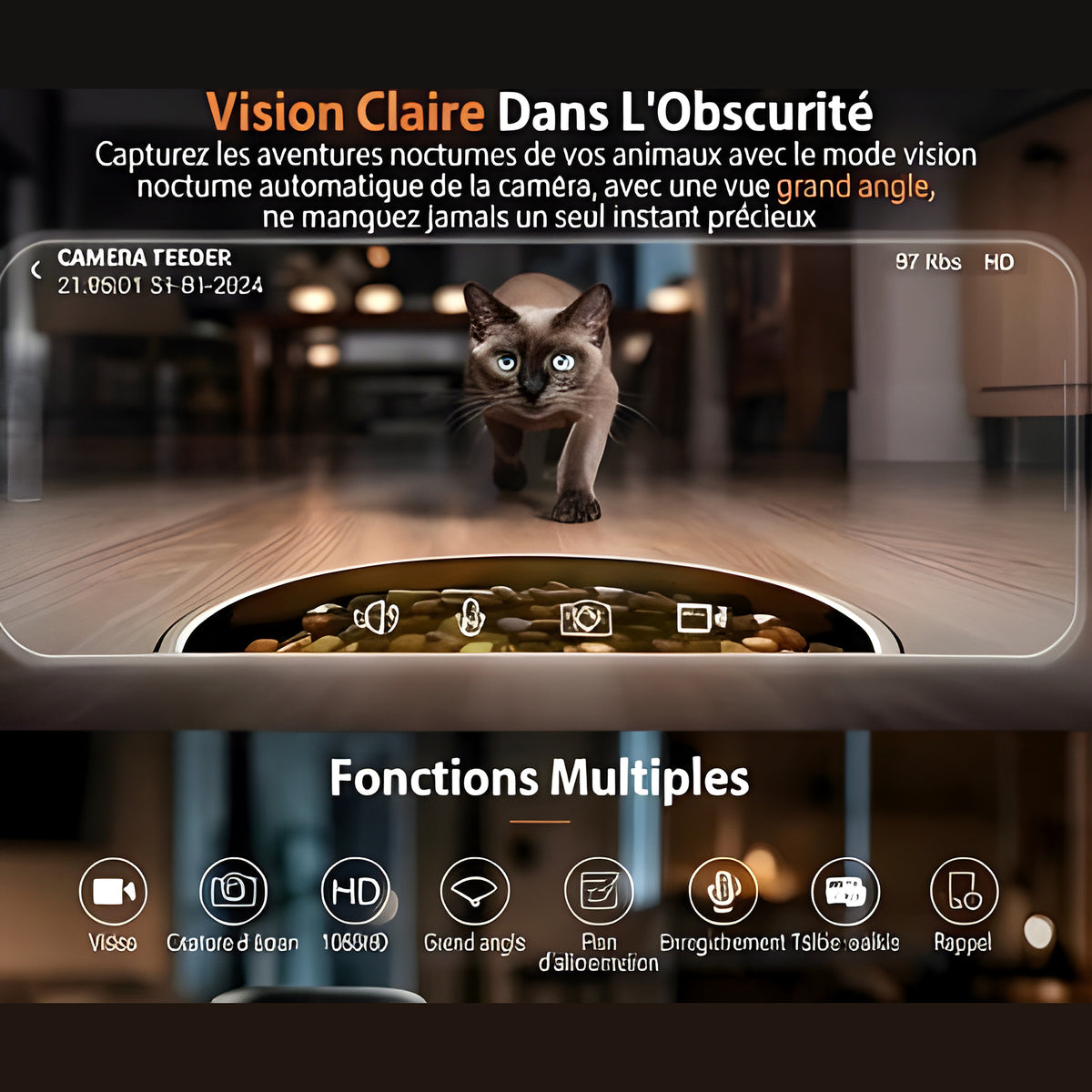 Distributeur connecté caméra 1080P