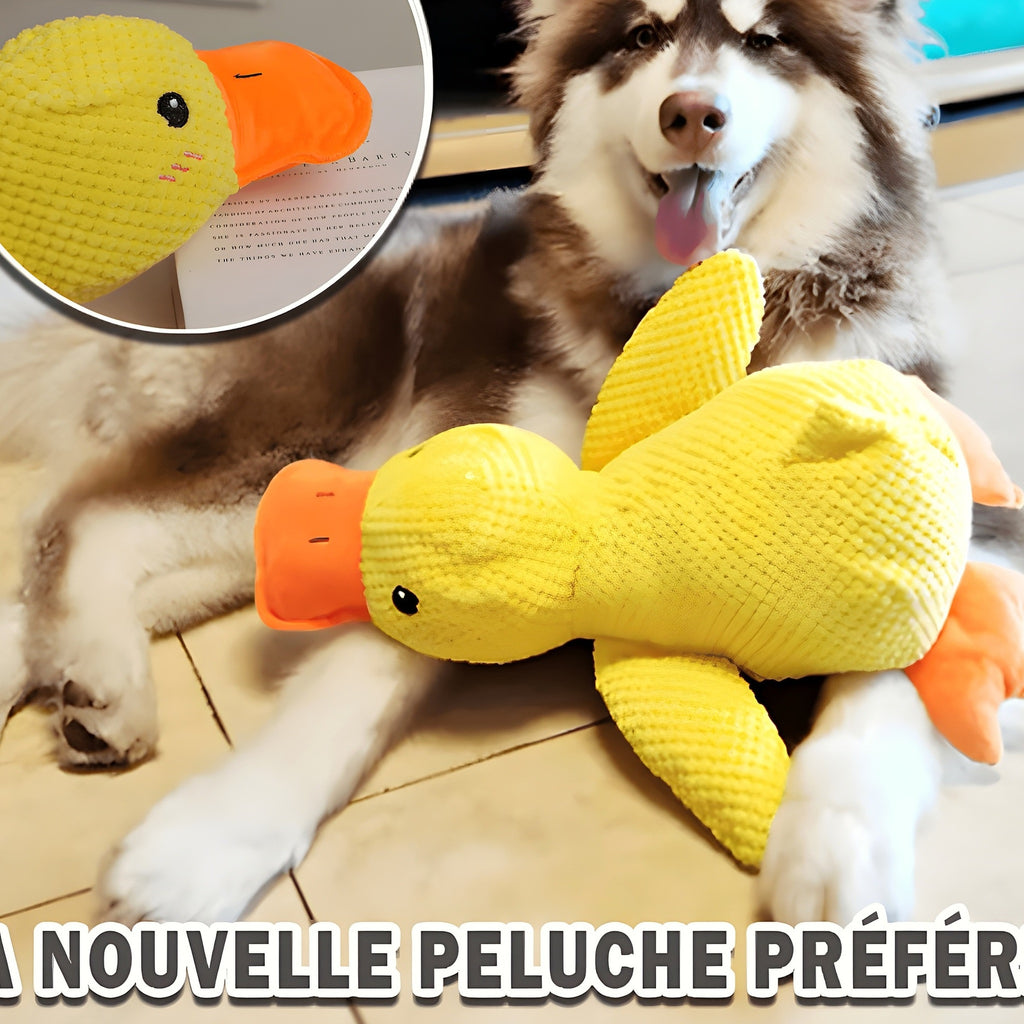 Doudou canard en polaire pour chien, 3 tailles