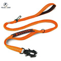 Laisse Tactique Pour Grand Chien Avec Amortisseur De Chocs Réfléchissant, Laisse Anti-Traction Avec Boucle De Ceinture De Sécurité Intégrée, Équipement Durable Pour La Randonnée Et Le Jogging En Extérieur