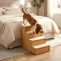 Escalier en bois 4 marches avec moquette pour chien