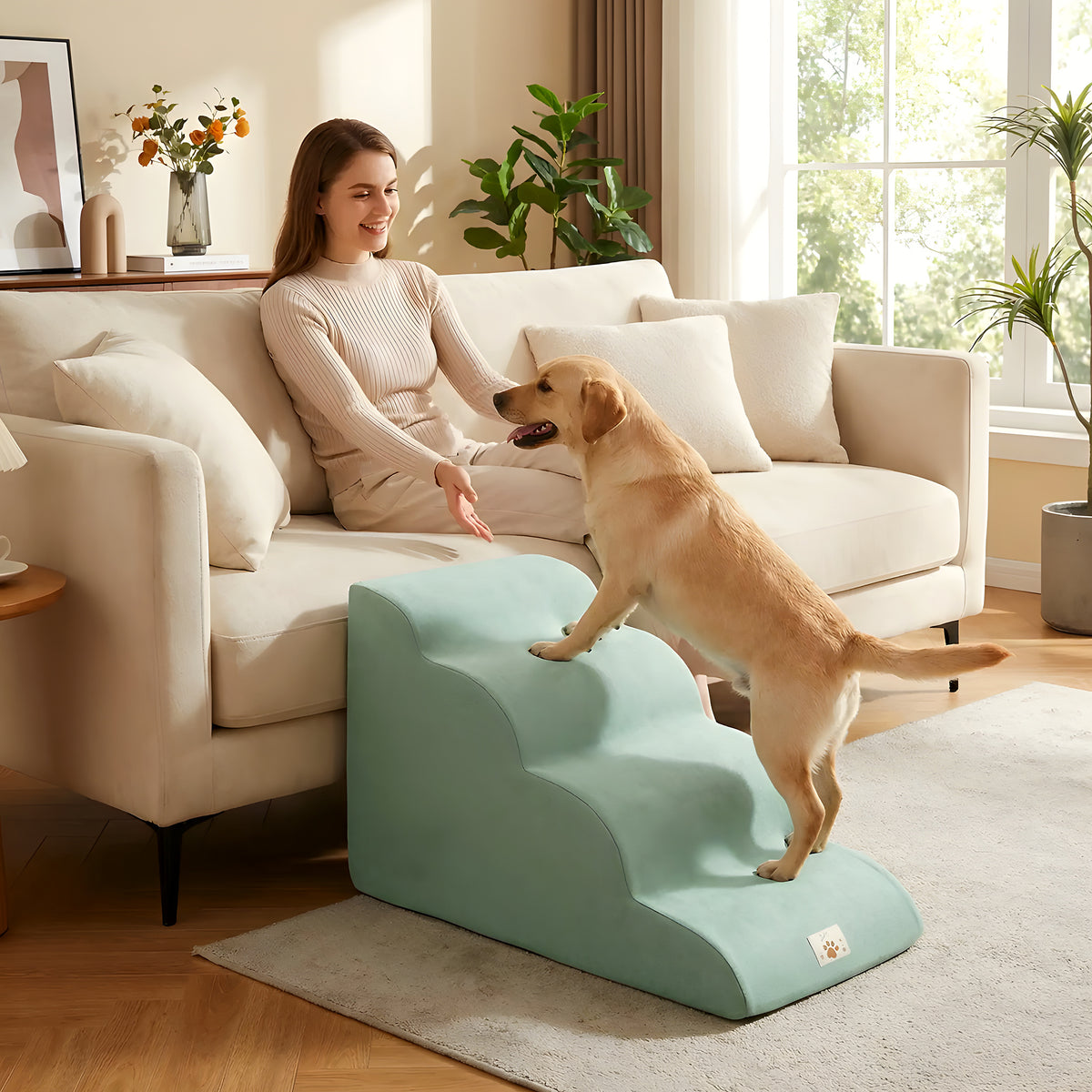 Escalier en mousse bleu 2, 3 ou 4 marches pour chien