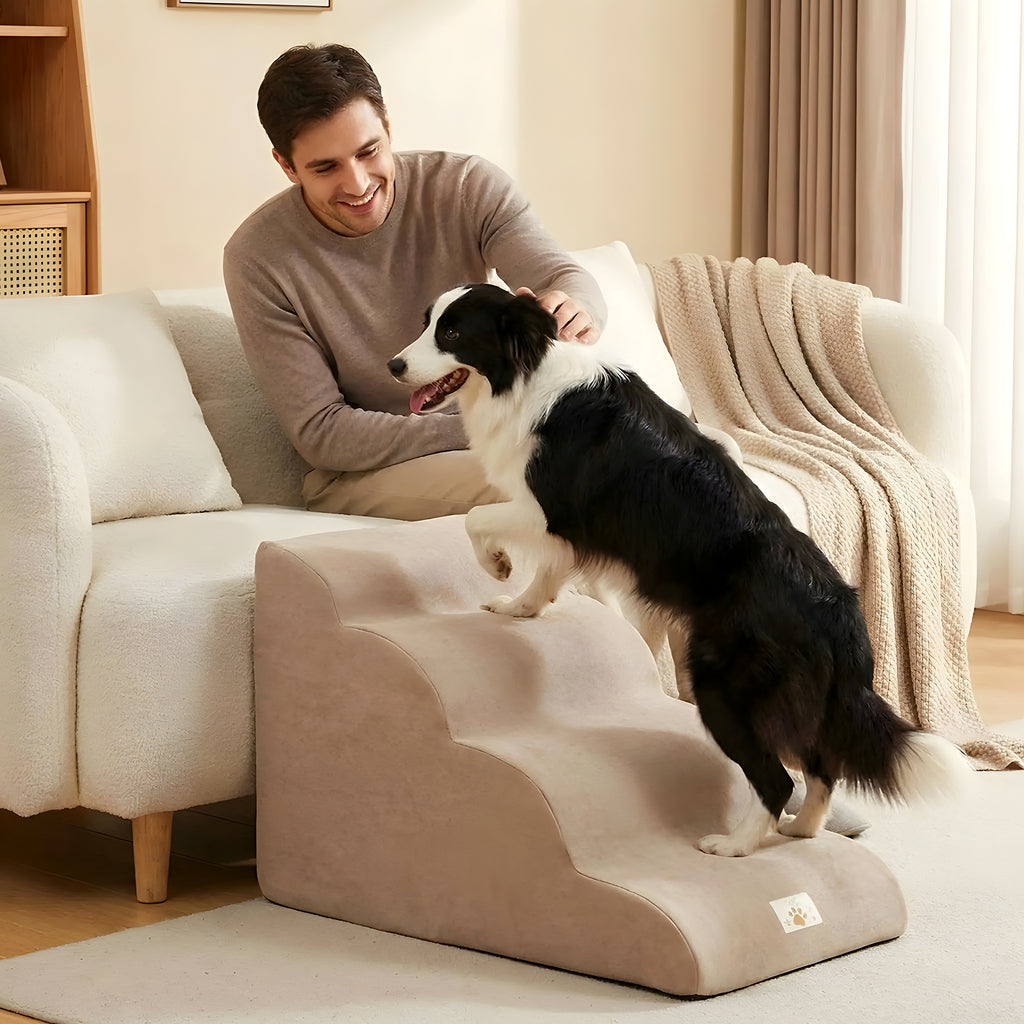 Escalier en mousse marron 2, 3 ou 4 marches pour chien