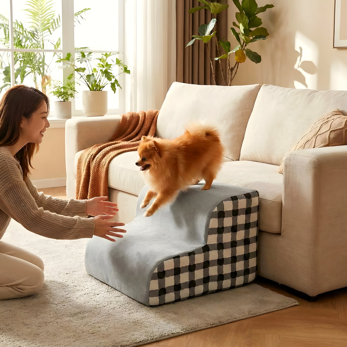 Escalier en mousse pour petit chien, 2 ou 3 marches