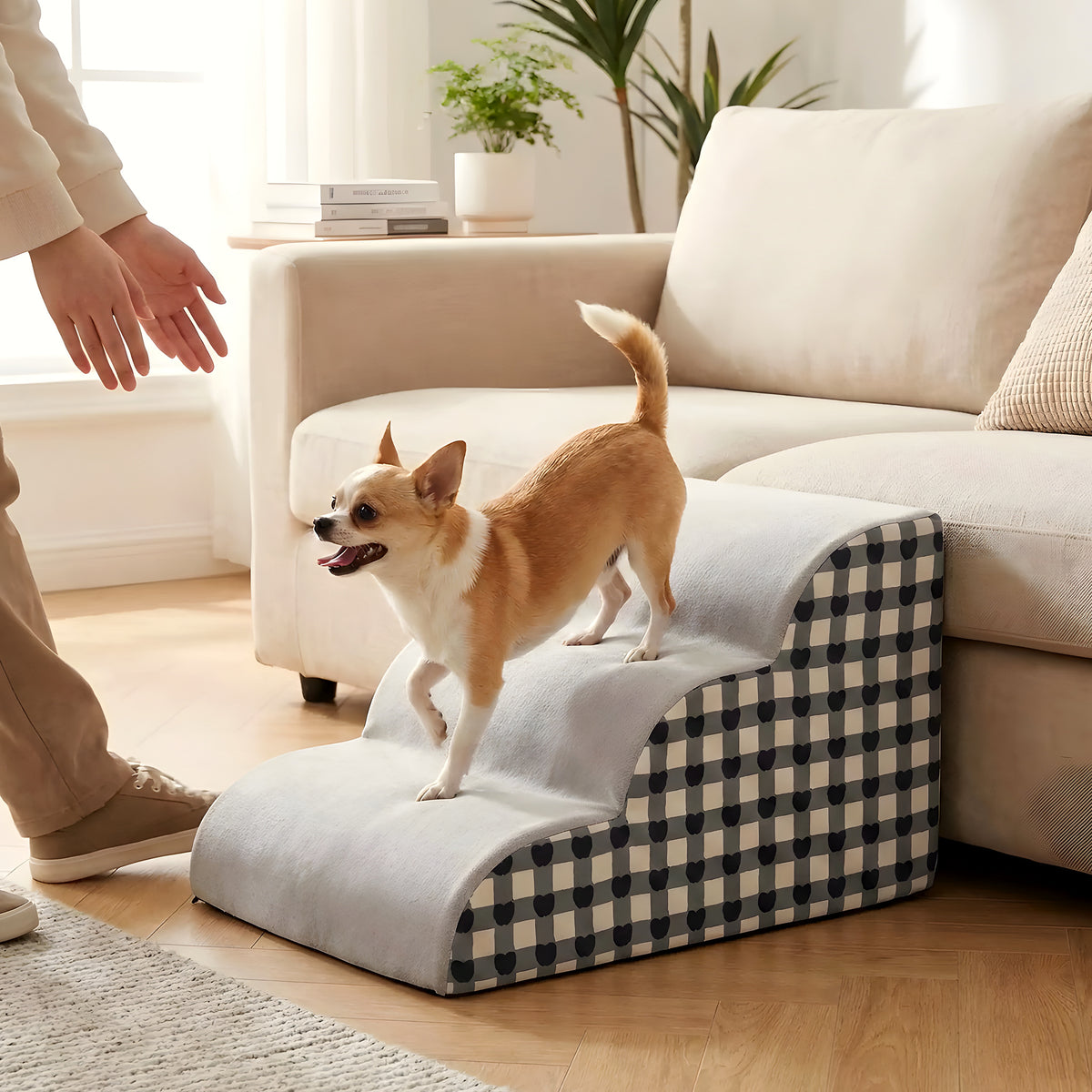 Escalier en mousse pour petit chien, 2 ou 3 marches
