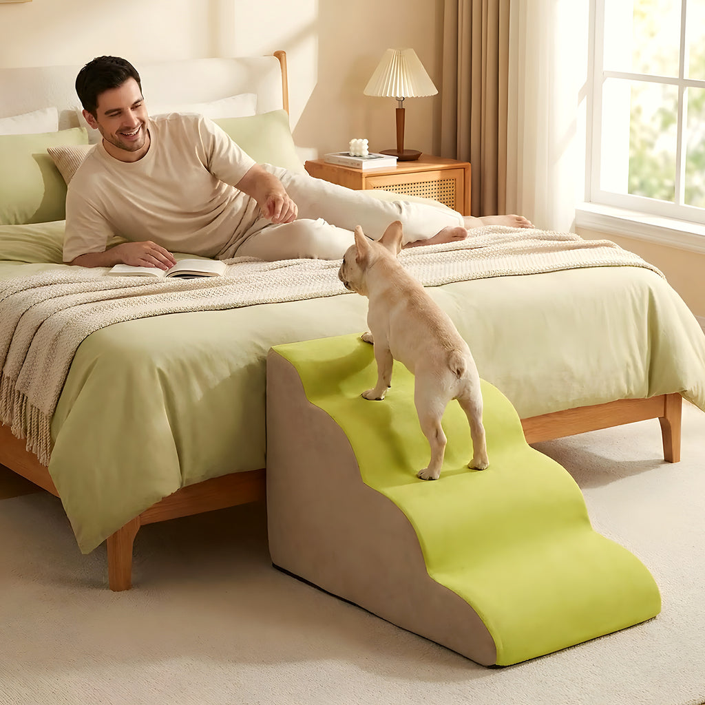 Escalier en mousse vert et beige, 2, 3 ou 4 marches