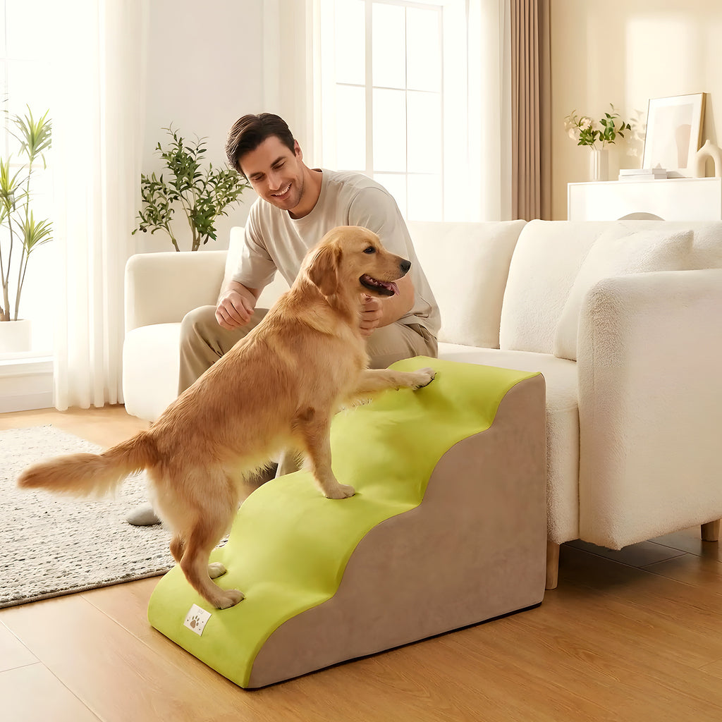 Escalier en mousse vert et beige, 2, 3 ou 4 marches