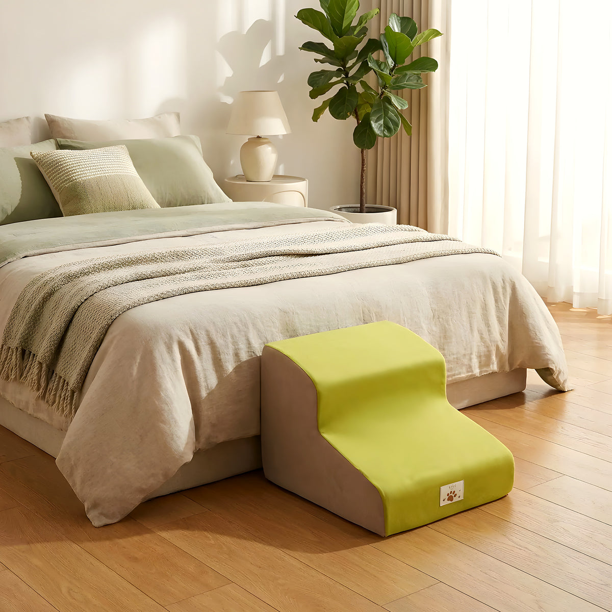 Escalier en mousse vert et beige, 2, 3 ou 4 marches