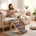 Escalier pliable en bois 5 marches pour chien