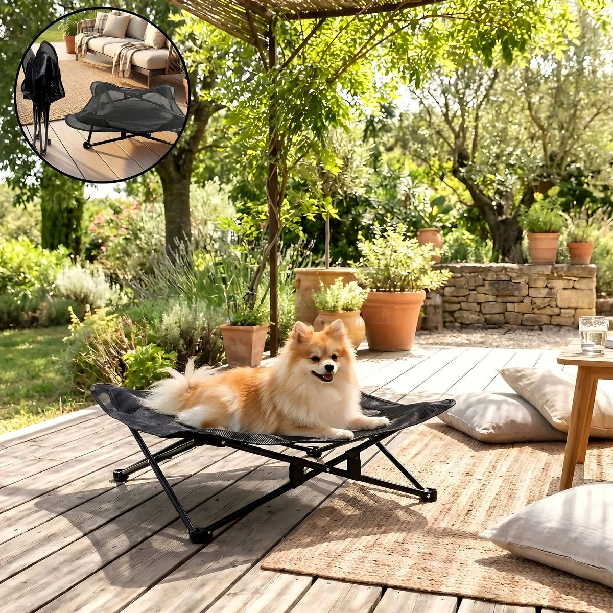 Fauteuil de camping pliable pour petit chien