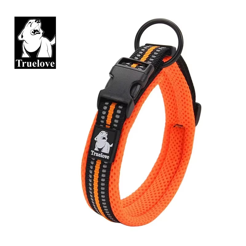 Collier Pour Chien  Réglable En Maille Rembourrée, Collier Pour Chien En Nylon Réfléchissant 3M, Durable Et Résistant Pour Toutes Les Races, Toutes Les Saisons, 8 Tailles