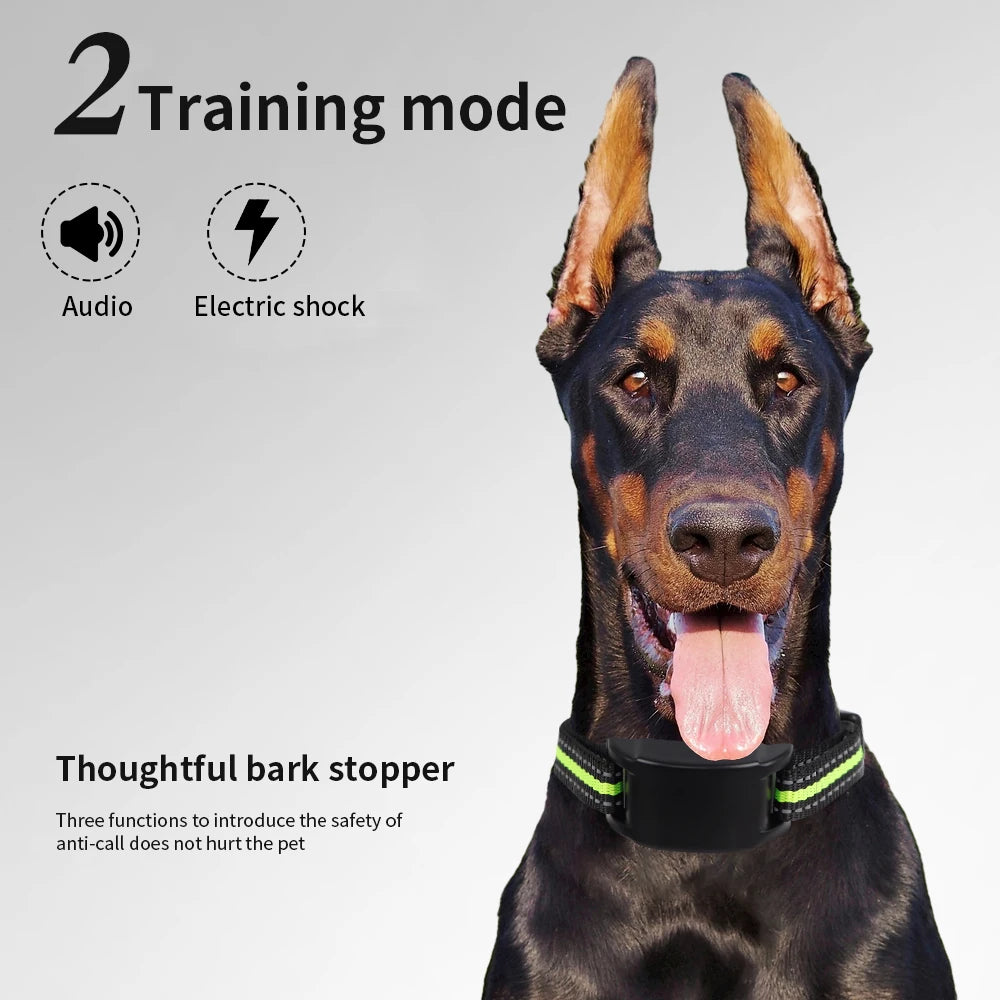 Collier Anti-Aboiement Électrique Automatique Pour Chien, Dispositif Ultrasonique Anti-Aboiement Pour Animaux De Compagnie, Collier De Choc, Dispositif De Clôture Virtuelle Anti-Aboiement Pour Chien