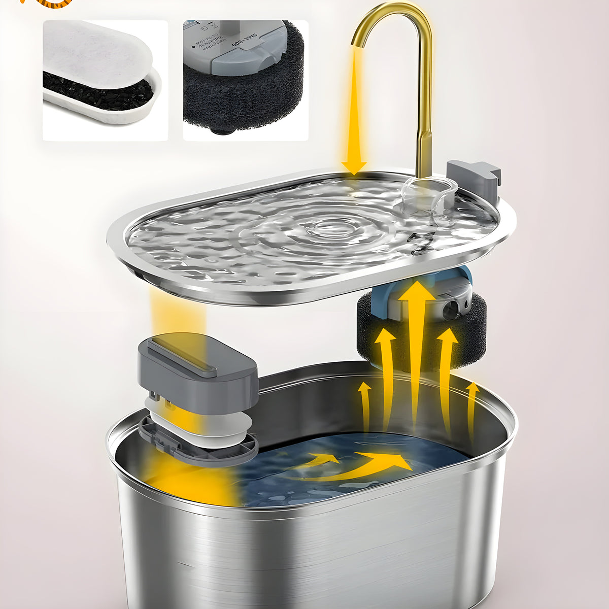 Fontaine inox 3,2L à capteur