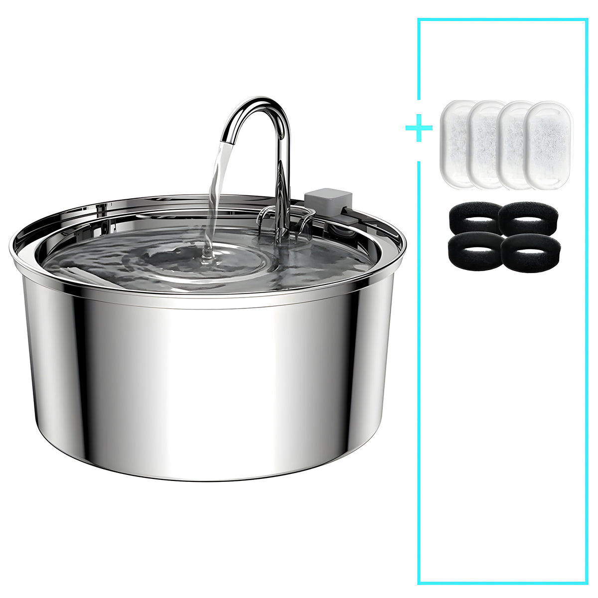 Fontaine inox 3L silencieuse