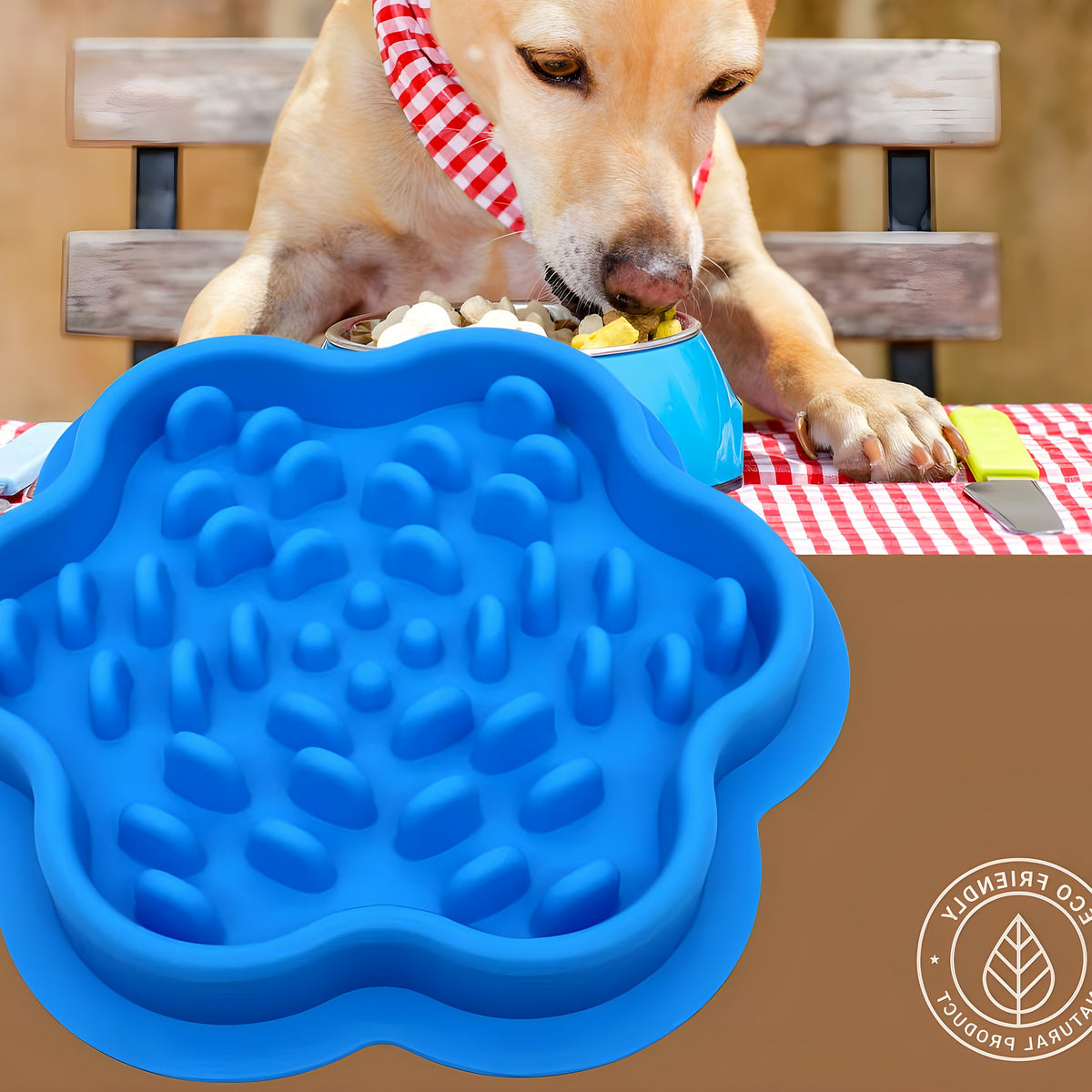 Gamelle anti-glouton en silicone pour petit chien