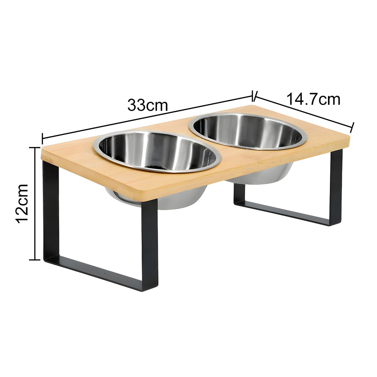 Gamelle inclinée en bois