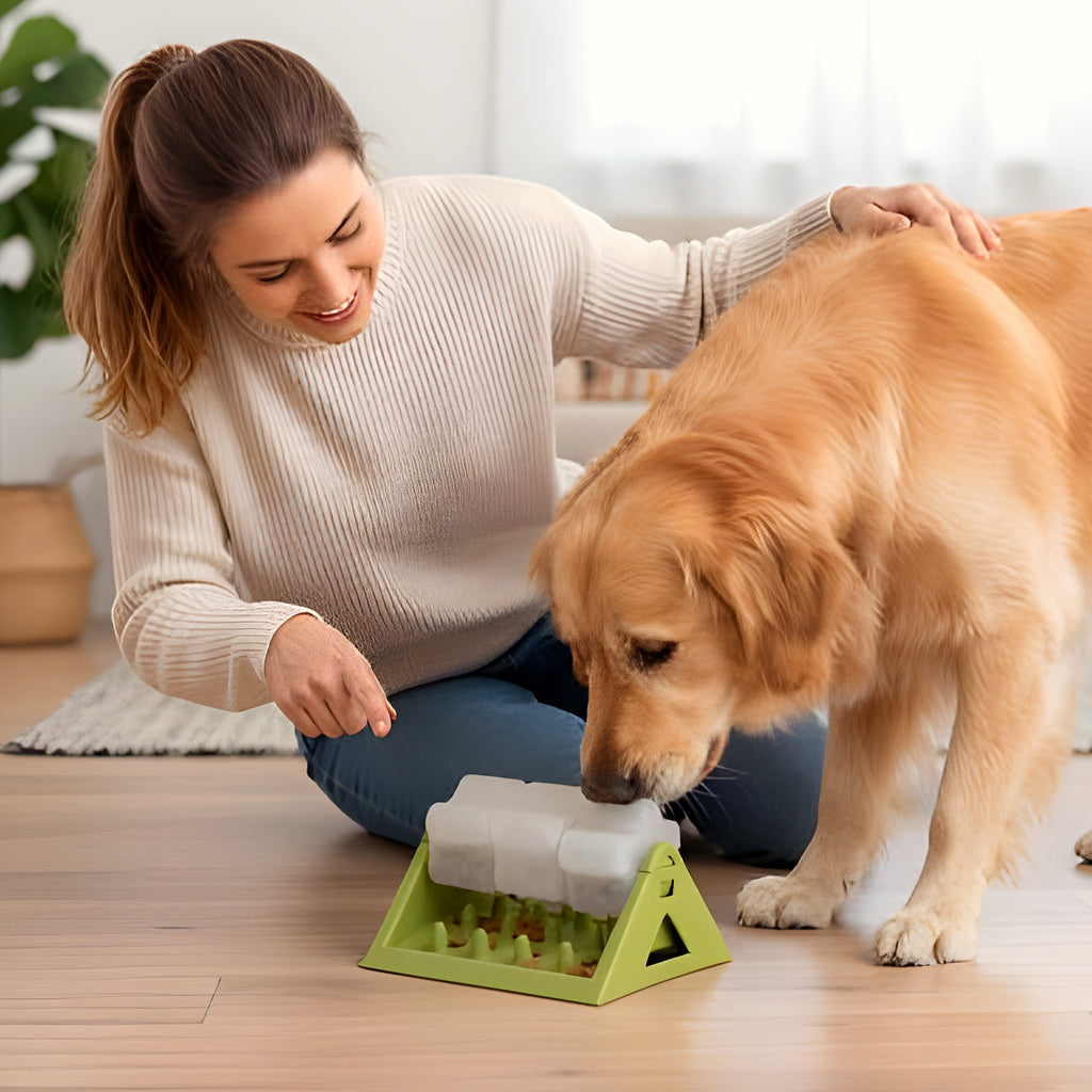 Gamelle-jouet anti-glouton démontable pour chien