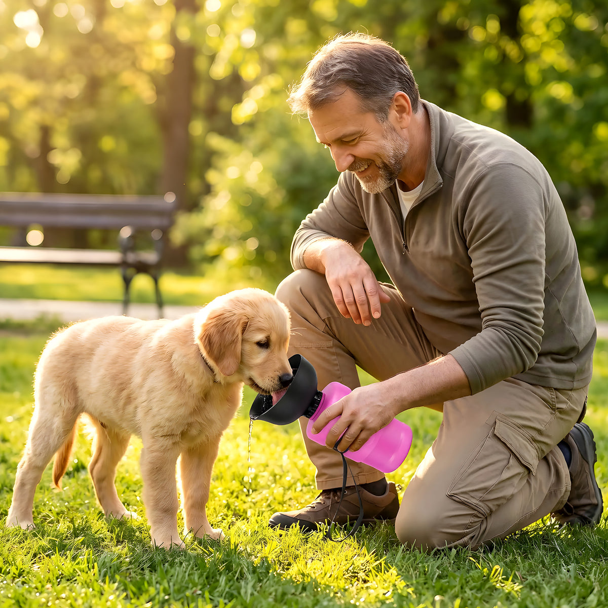 Gourde de voyage 500 ml sans BPA pour chien