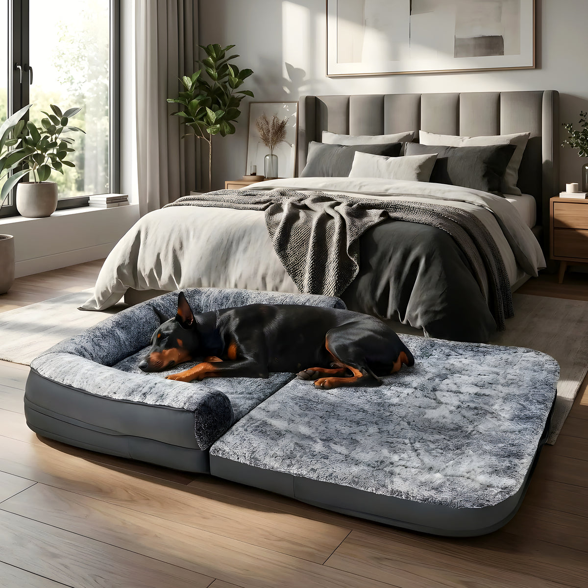 Grand canapé-lit 180 x 95 cm pour humain et chien