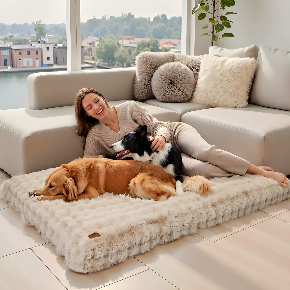 Grand coussin déhoussable pour grand chien, jusqu'à 4XL