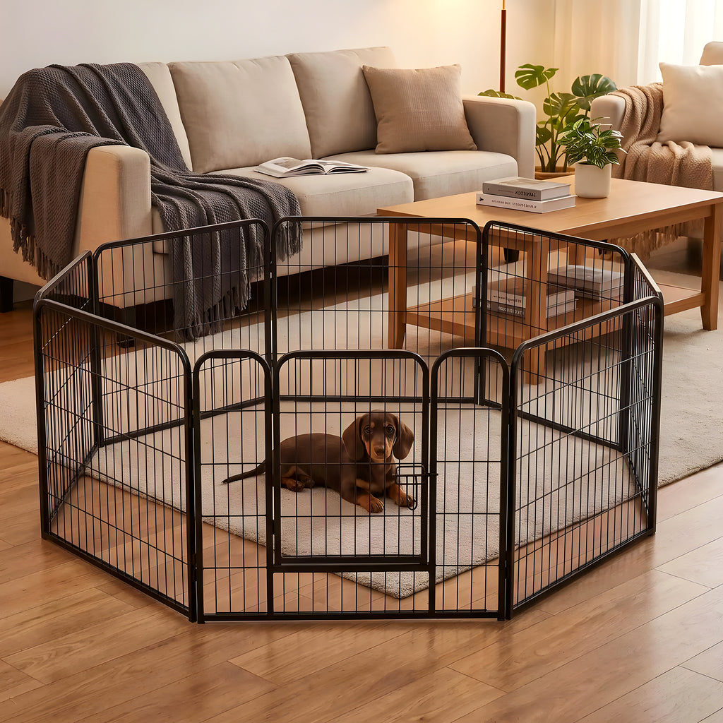 Grand enclos modulable 16 panneaux pour chiot