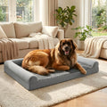 Grand lit orthopédique XXL en velours pour chien jusqu'à 68 kg