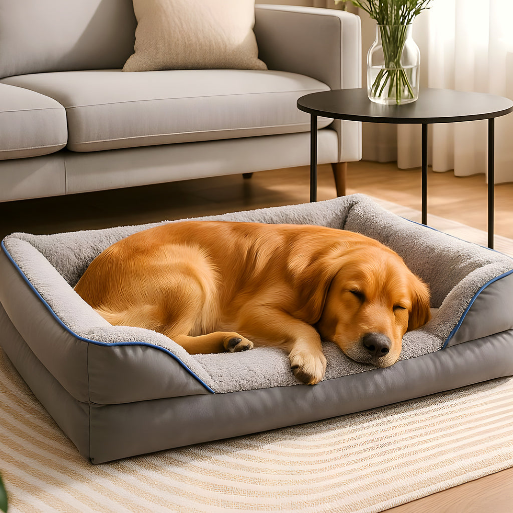 Grand panier orthopédique certifié OEKO-TEX pour chien