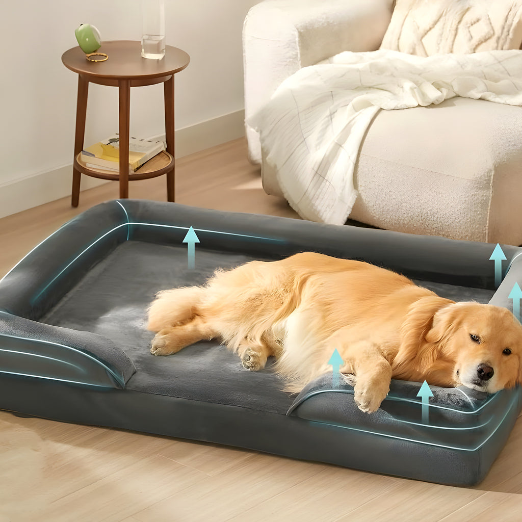 Grand panier orthopédique certifié OEKO-TEX pour chien