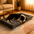Grand tapis matelas gris 120 x 60 cm pour chien