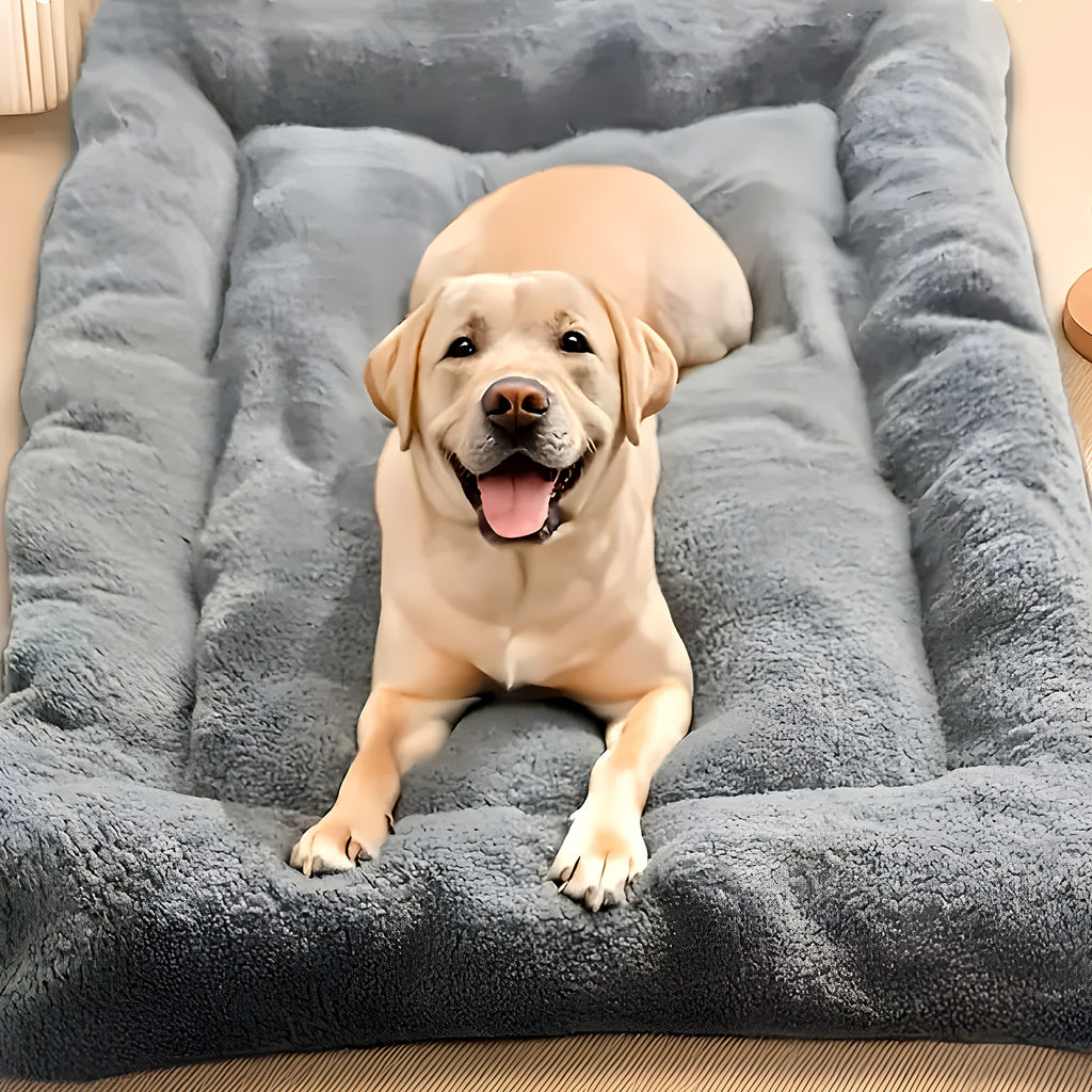 Grand tapis matelas gris 120 x 60 cm pour chien