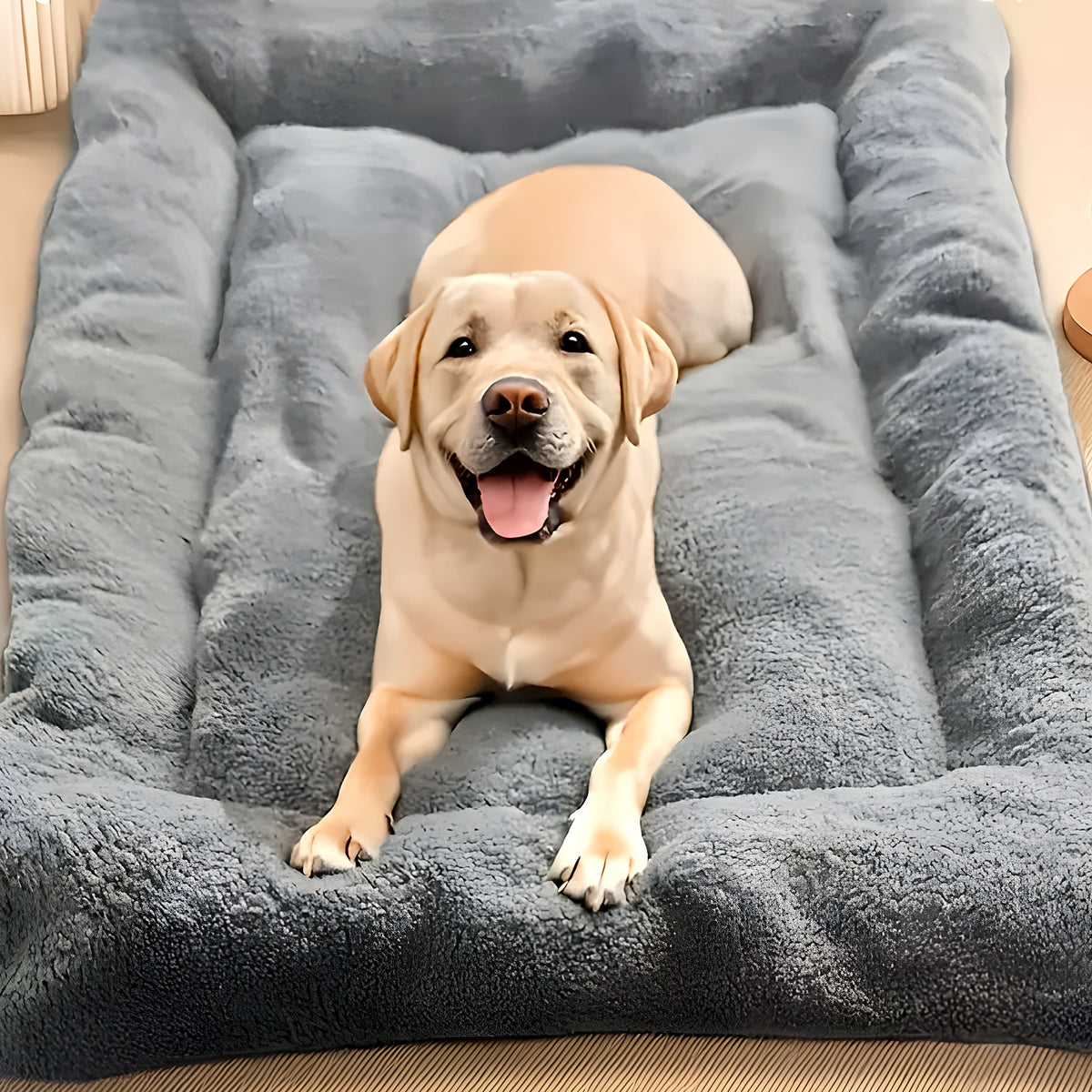 Grand tapis matelas gris 120 x 60 cm pour chien