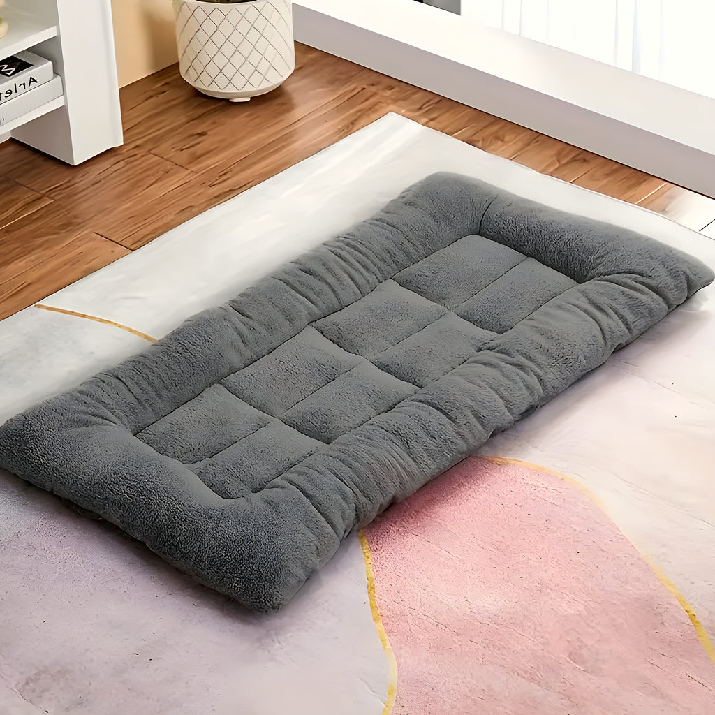 Grand tapis matelas gris 120 x 60 cm pour chien