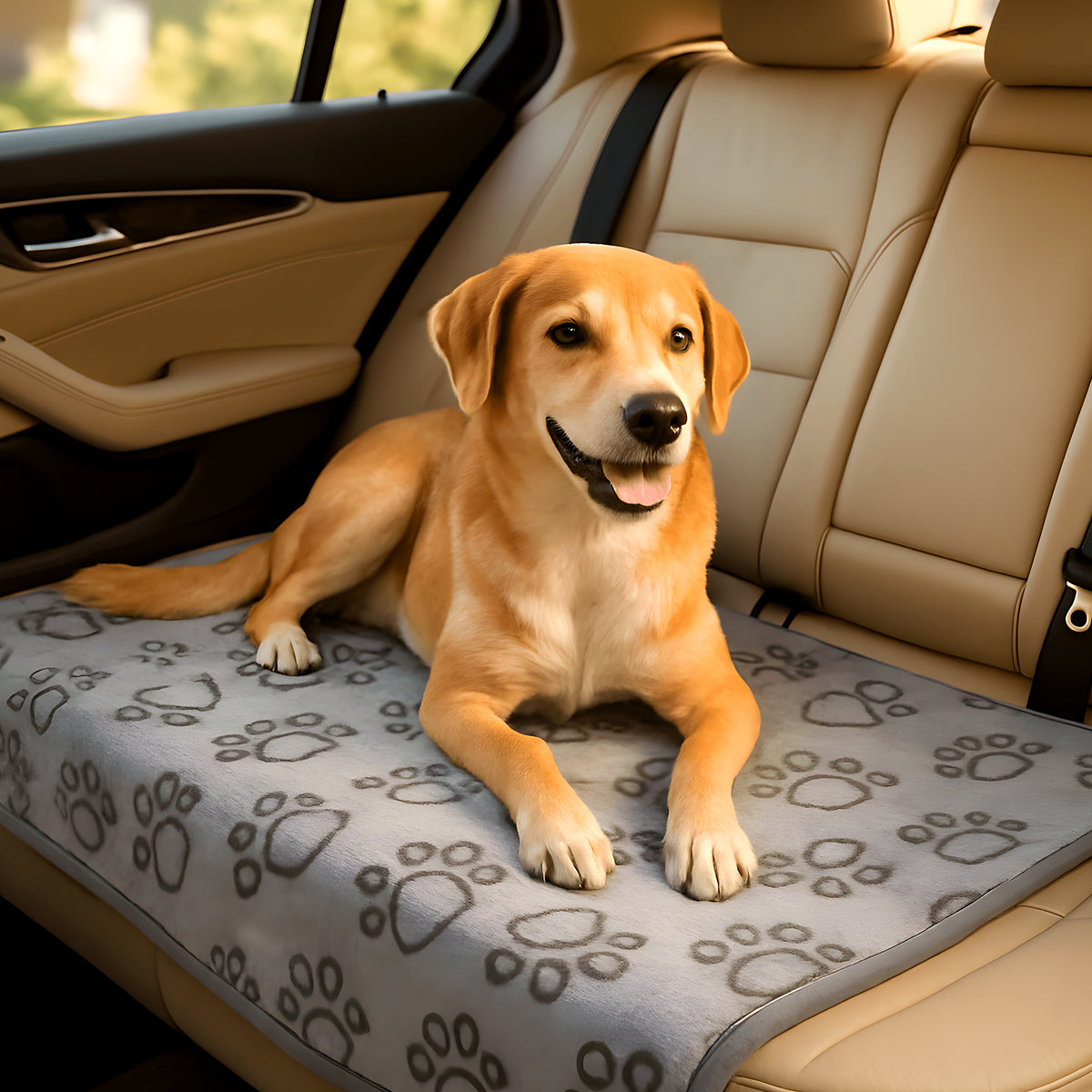 Grande couverture polaire motif pattes pour chien