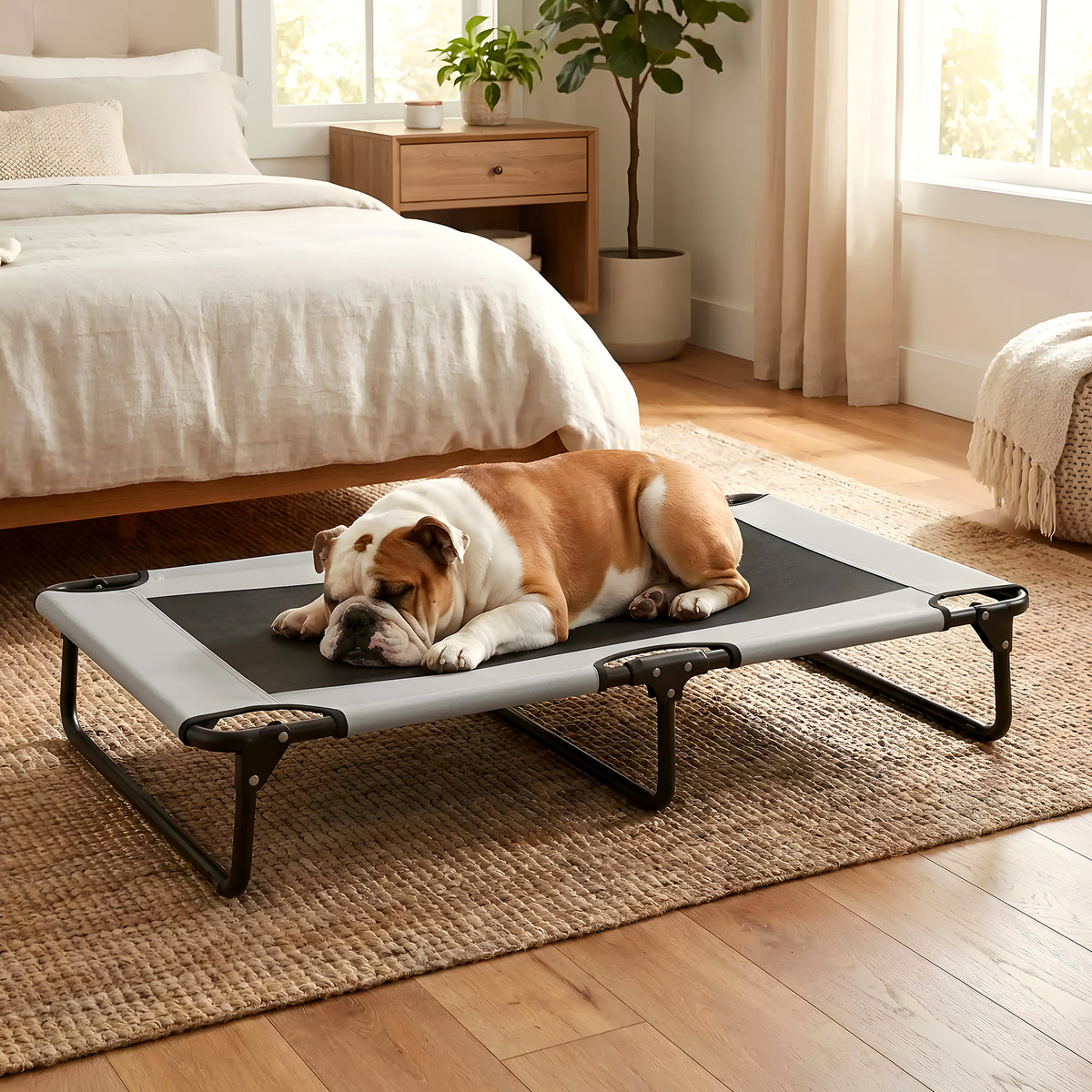 Hamac surélevé pliable et respirant pour chien